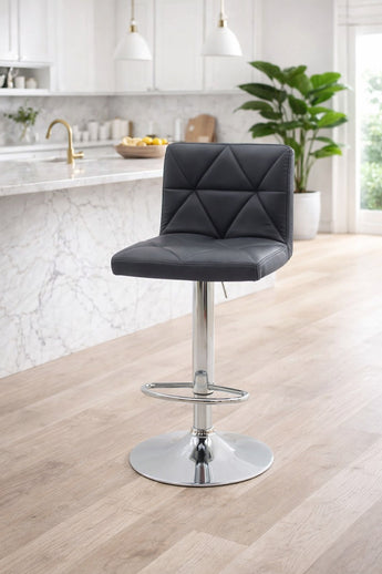 N1055 Black PU Leather Bar Stool