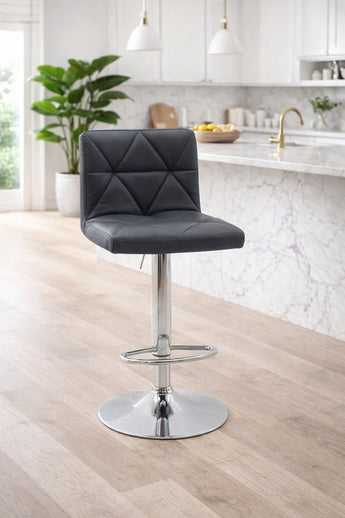 N1055 Black PU Leather Bar Stool