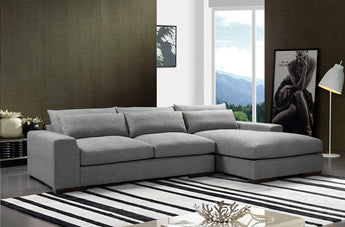 Davenport Feather Sofa – Light & Dark Grey