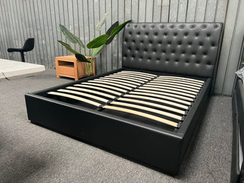 Simon PU Leather Gas Lift Bed Frame