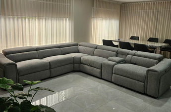 Byron Fabric Electric Modular Recliner Sofa