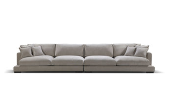 Claire Big 4 Seater Beige Color Feather Sofa