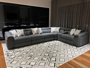 Byron Fabric Electric Modular Recliner Sofa