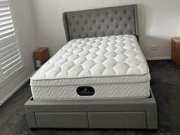 Alex Fabric Bed Frame With 4 Drawers