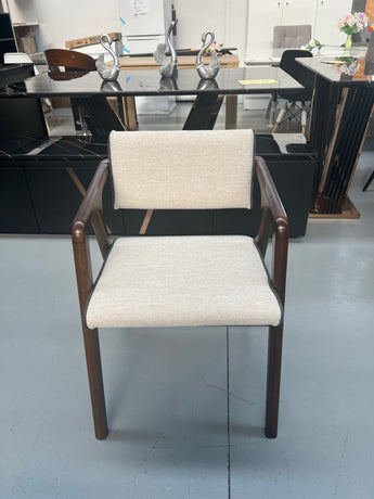 1019 White Fabric Chair