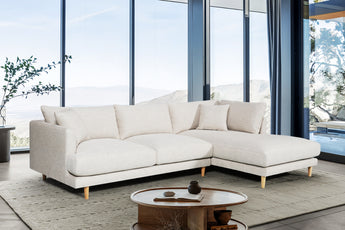Rae 3 Seater Chaise Fabric Sofa