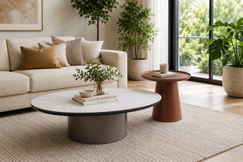 Alba Luxury Coffee Table Set with Microcrystalline Stone Top