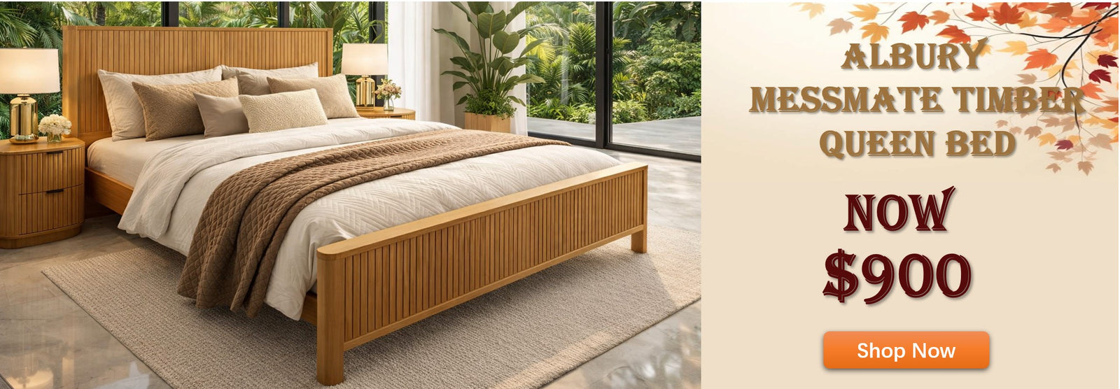 Albury Messmate Timber Queen Bed