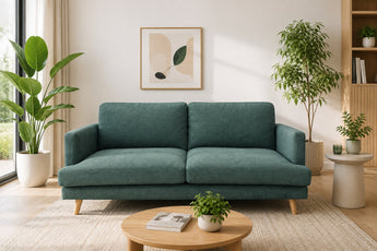 Anna 2.5-Seater Green and Natural White (GREY) Lounge Sofa