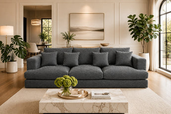 Cameron Feather 3 Seater Sofa – Premium Deep-Seated Modern Fabric Lounge