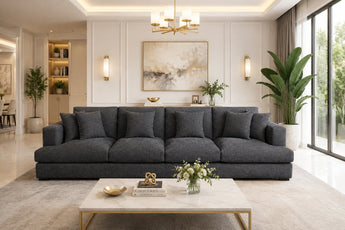 Cameron Feather 4 Seater Sofa – Premium Deep-Seated Modern Fabric Lounge