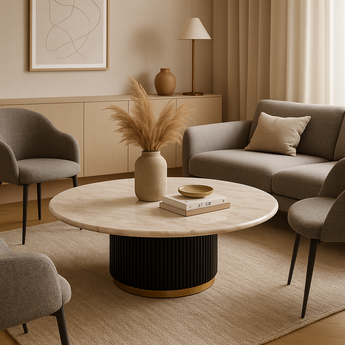 Flute Marble Coffee Table