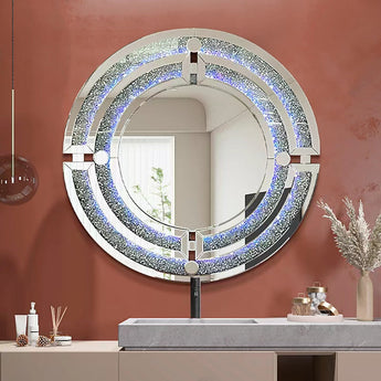 Zara Round Mirror With Remote Controlled Led Lights