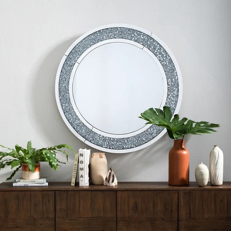 Aurora Round Mirror With Remote Controlled Led Lights