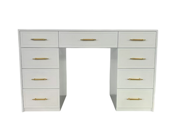 LUSTRA 9 DRAWERS WHITE MAKEUP TABLE