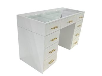 LUSTRA 9 DRAWERS WHITE MAKEUP TABLE