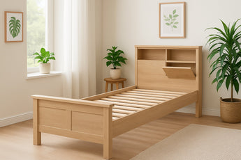 Melbourne MDF Light Oak Single/King Single Bed