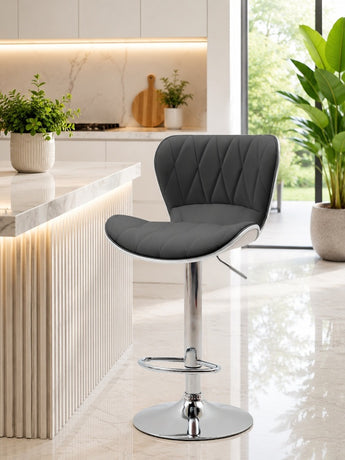 N4045 Black PU Leather Bar Stool