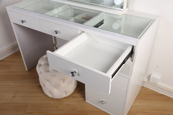 VIDA WHITE 7 DRAWERS MAKE UP TABLE