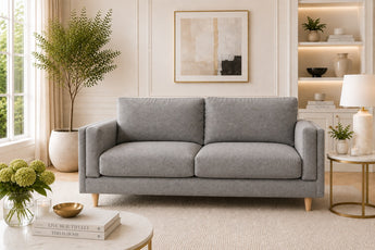 Stella 3-Seater Light Grey Lounge Sofa