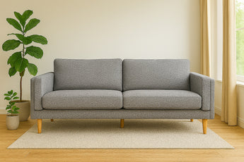 Stella 3-Seater Light Grey Sofa
