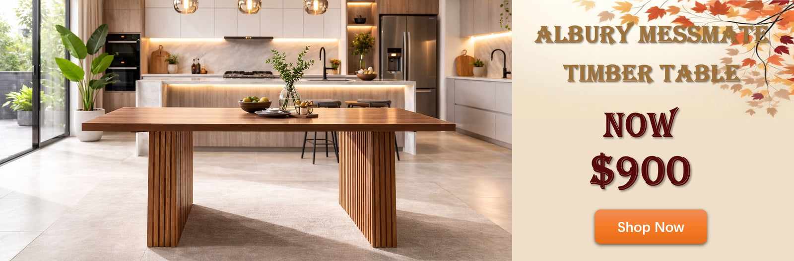 Albury Messmate Timber Table 180cm