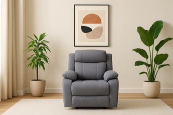 Apollo Medium Grey Single Seater Manual Recliner