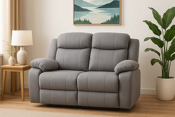 Apollo Medium Grey Two Seat Manual Recliner