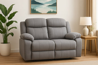 Apollo Medium Grey Two Seat Manual Recliner