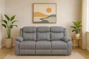 Apollo Medium Grey 3 Seat Manual Recliner