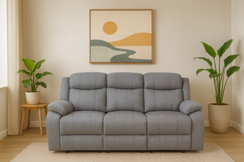 Apollo Medium Grey 3 Seat Manual Recliner