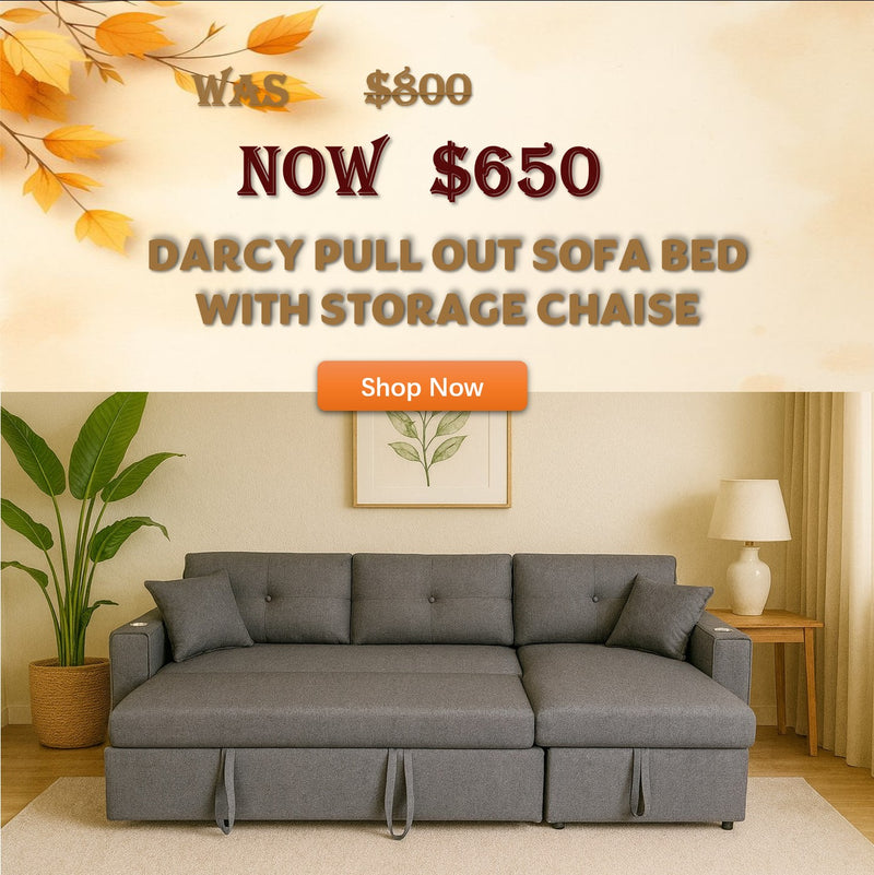 Darcy 3 Seater Pull Out Sofa Bed With Storage Chaise