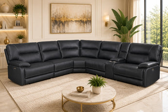 Bentleigh 5 Seater Modular Corner Electric Recliner Lounge Sofa