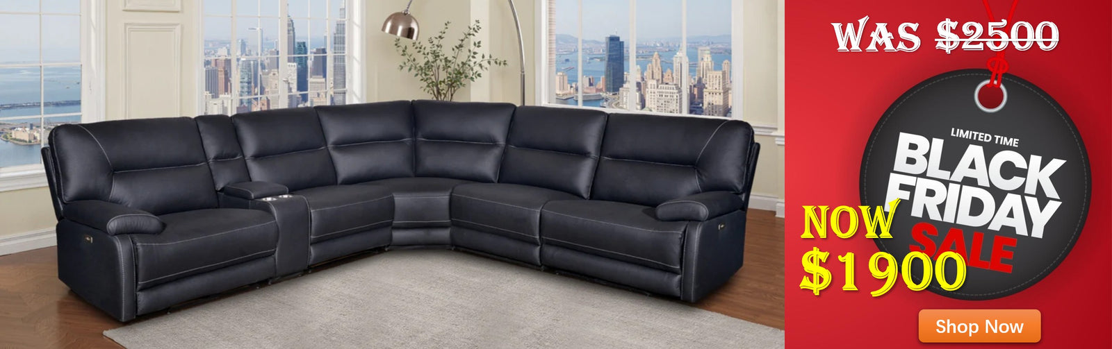 Bentleigh 5 Seater Modular Corner Electric Recliner