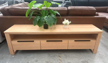 Brighton Ash Timber Veneer Entertainment Unit