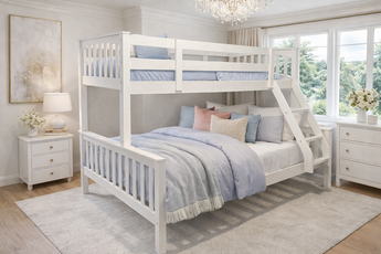 Allium Single Over Double White Timber Bunk Bed
