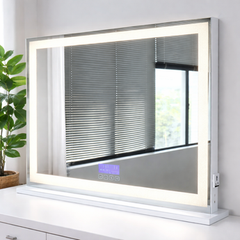 CRYSTAL 100x80 VANITY MIRROR WITH 3 COLOR LIGHT WITH BLUETOOTH SPEAKER