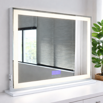 CRYSTAL 100x80 VANITY MIRROR WITH 3 COLOR LIGHT WITH BLUETOOTH SPEAKER