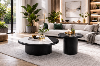 Eclipse Black Sintered Stone Top Coffee Table