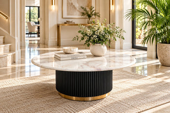 Flute Marble Coffee Table