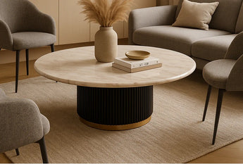 Flute Marble Coffee Table