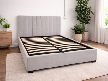 Joyce Light Grey Fabric Gas Lift Bed Frame