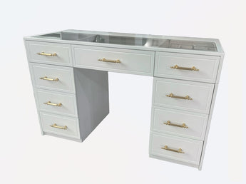 LUSTRA 9 DRAWERS WHITE MAKEUP TABLE