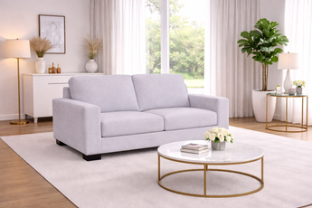Maxwell 2-Seater Light Grey Fabric Sofa