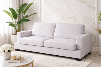 Maxwell 2-Seater Light Grey Fabric Sofa