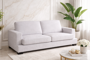 Maxwell 2-Seater Light Grey Fabric Sofa
