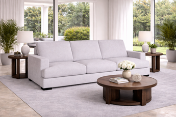 Maxwell 3-Seater Light Grey Fabric Sofa