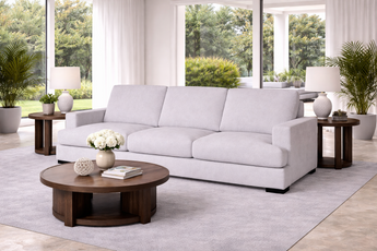 Maxwell 3-Seater Light Grey Fabric Sofa