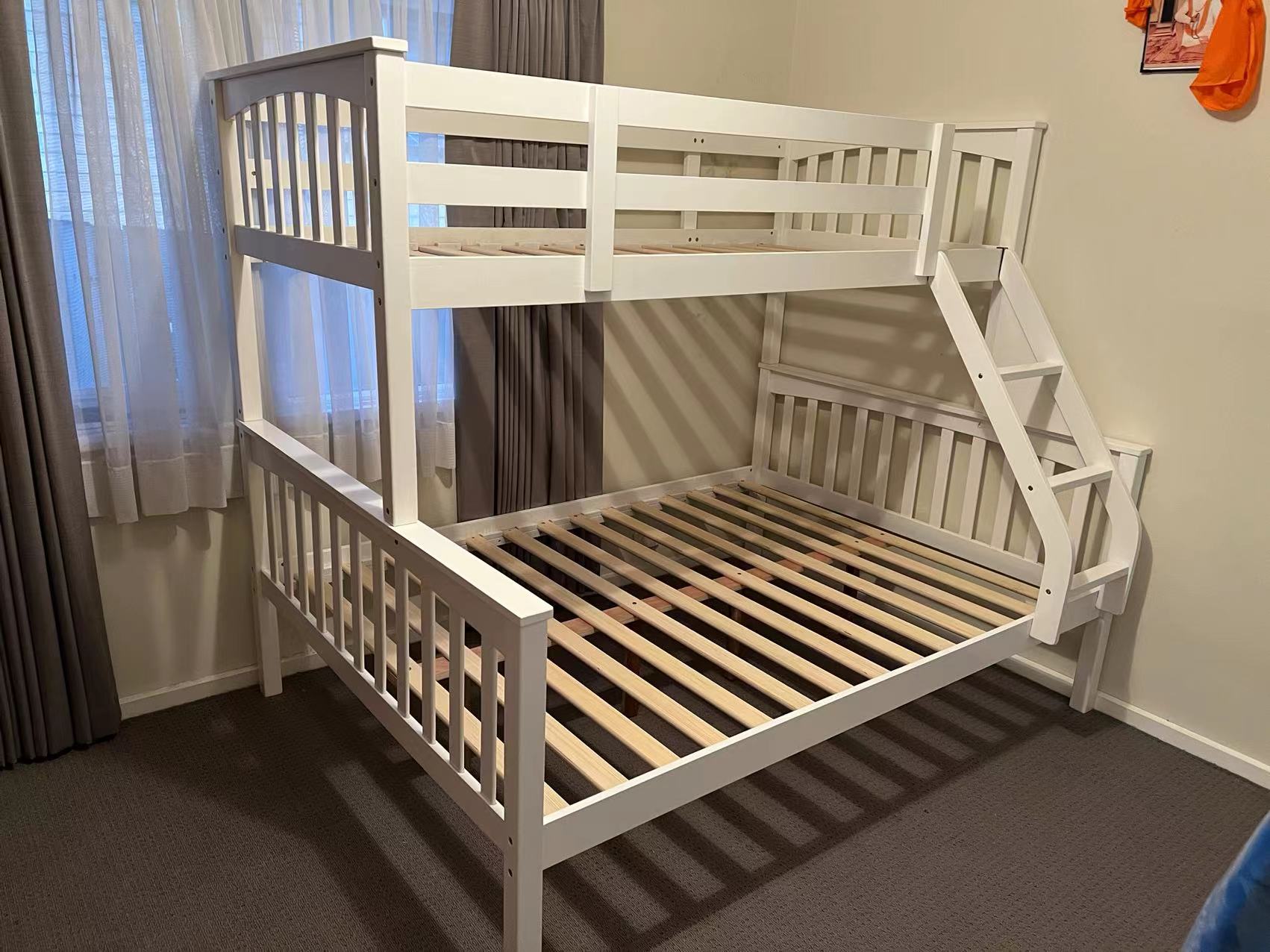 Allium Single Over Double White Timber Bunk Bed