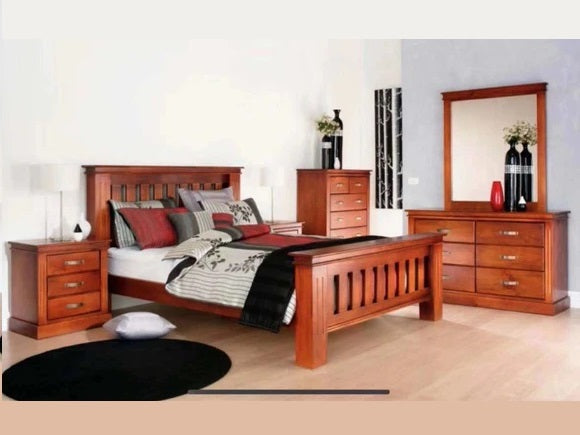 Rome New Zealand Pine Wood Bedroom Suite